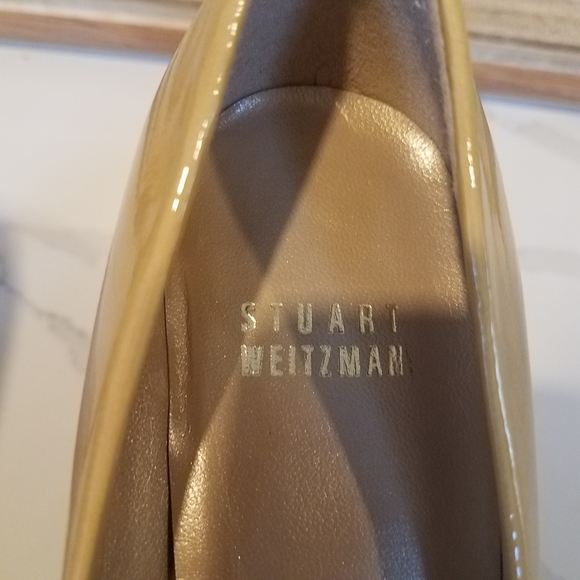 Stuart Weitzman Leather Peep Toe Heels  Size 5.5 - Picture 13 of 14